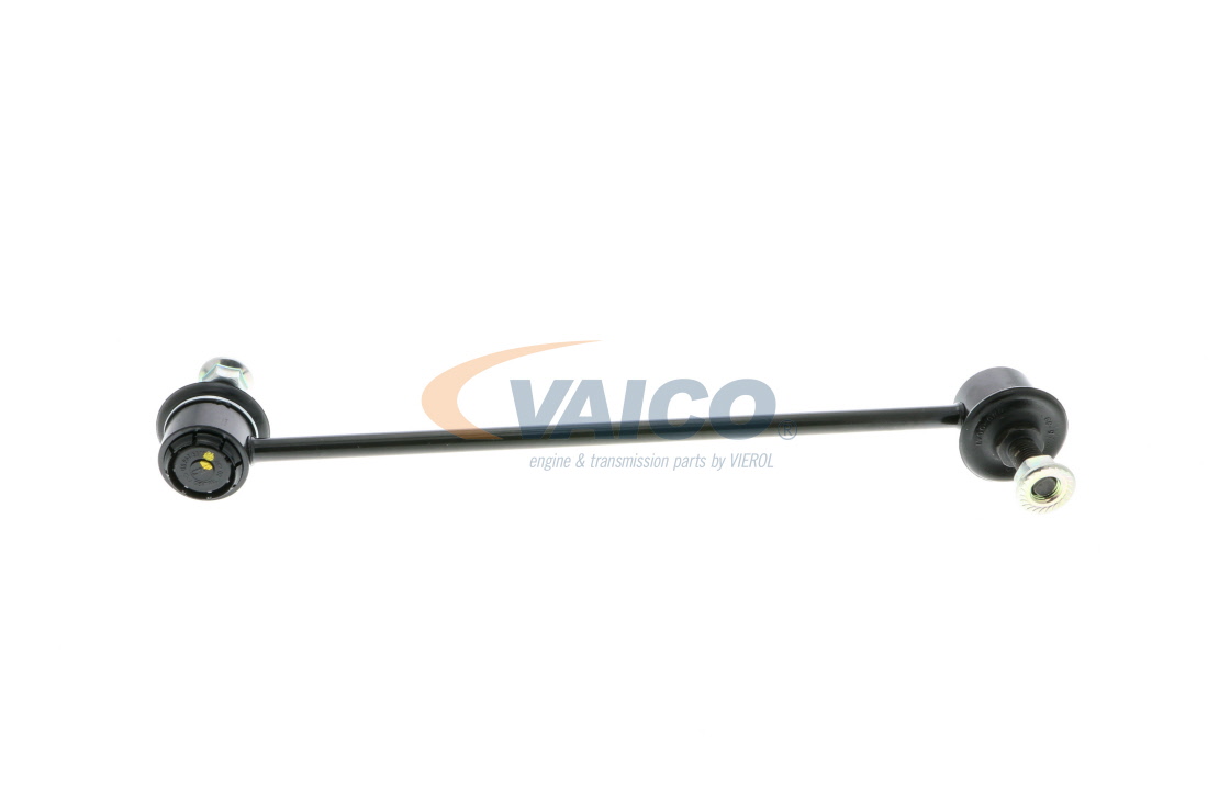 VAICO V51-0013: Brat / bieleta suspensie, stabilizator Axa spate ambele parti, 267mm, Otel, Q+, original equipment manufacturer quality