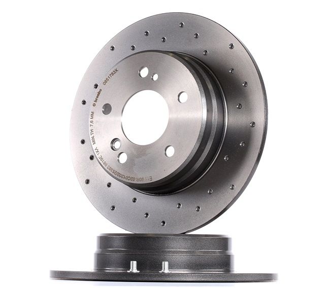 BREMBO 08.5178.3X: Féktárcsa Ø: 278mm, tele, Lyuggatott, Ø: 278mm, bevonatolt, csavarokkal XTRA LINE