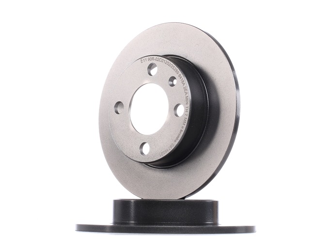 BREMBO 08.7165.21: Bremsscheibe Ø: 230mm, voll, Ø: 230mm, beschichtet, mit Schrauben COATED DISC LINE