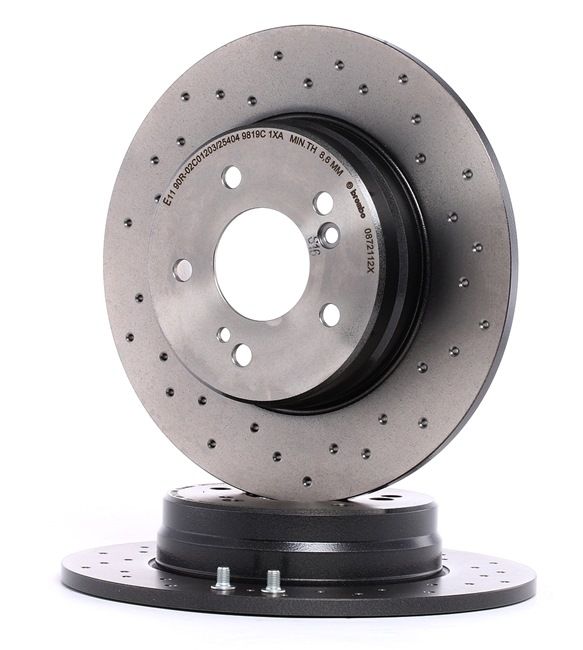 BREMBO 08.7211.2X: Disco de freno Ø: 290mm, macizo, perforado, Ø: 290mm, revestido, con tornillos XTRA LINE