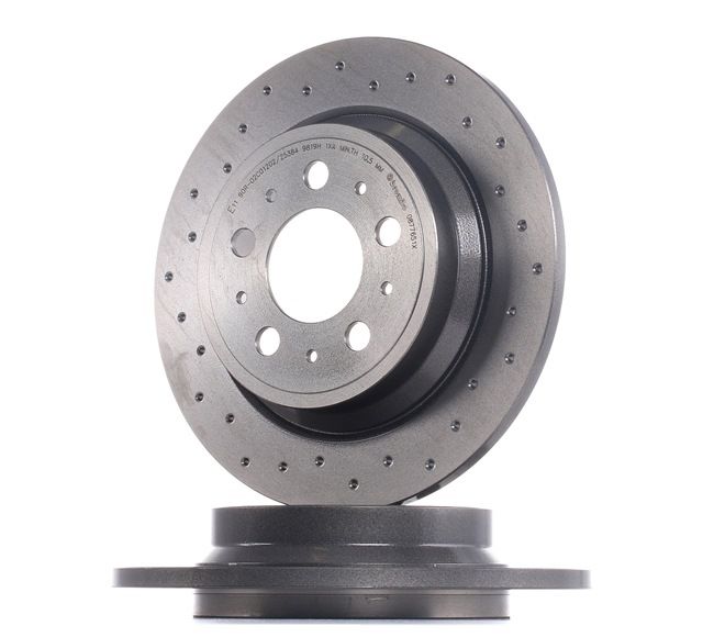 BREMBO 08.7765.1X: Brzdový kotouč R: 288mm, plný, děrovaný, R: 288mm, nátěr, se šrouby XTRA LINE