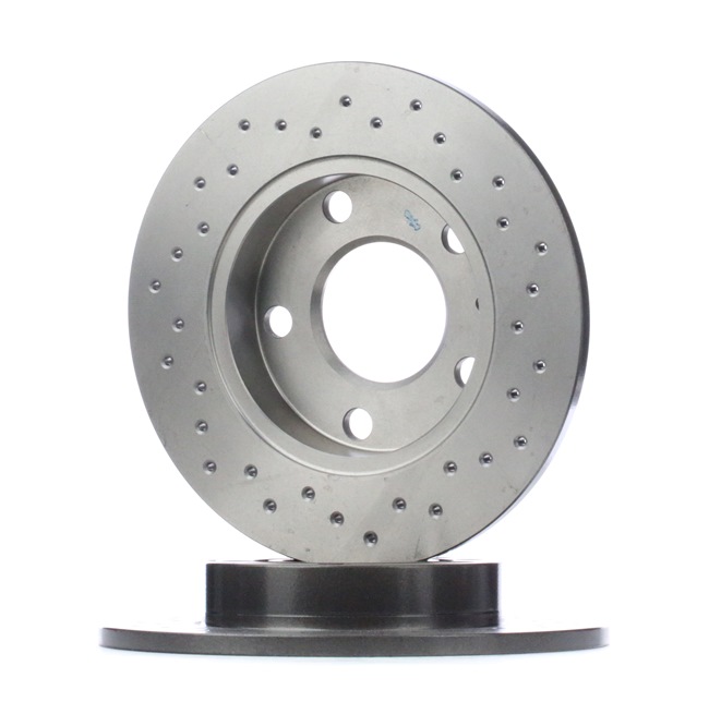 BREMBO 08.9136.1X: Disque de frein Ø: 245mm, plein, perforé, Ø: 245mm, revêtu, avec vis/boulons XTRA LINE