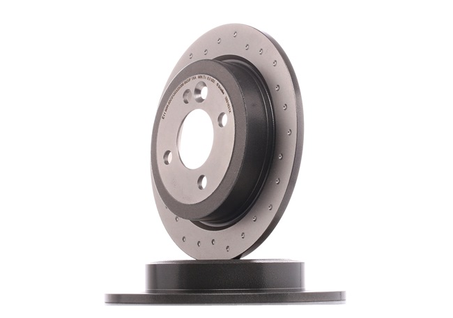 BREMBO 08.9163.1X: Disc de frână Ř: 259mm, plin, perforat, Ř: 259mm, acoperit (cu un strat protector) XTRA LINE