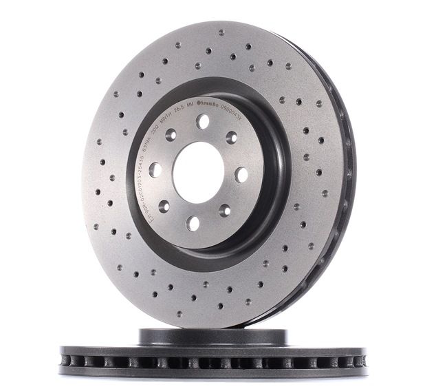 BREMBO 09.8004.3X: Disc de frână Ř: 305mm, perforat/ventilat interior, Ř: 305mm, acoperit (cu un strat protector), cu suruburi XTRA LINE