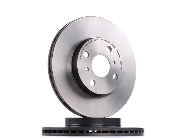BREMBO 09.8545.11: Remschijf Ø: 255mm, interne ventilatie, Ø: 255mm, Gecoat COATED DISC LINE