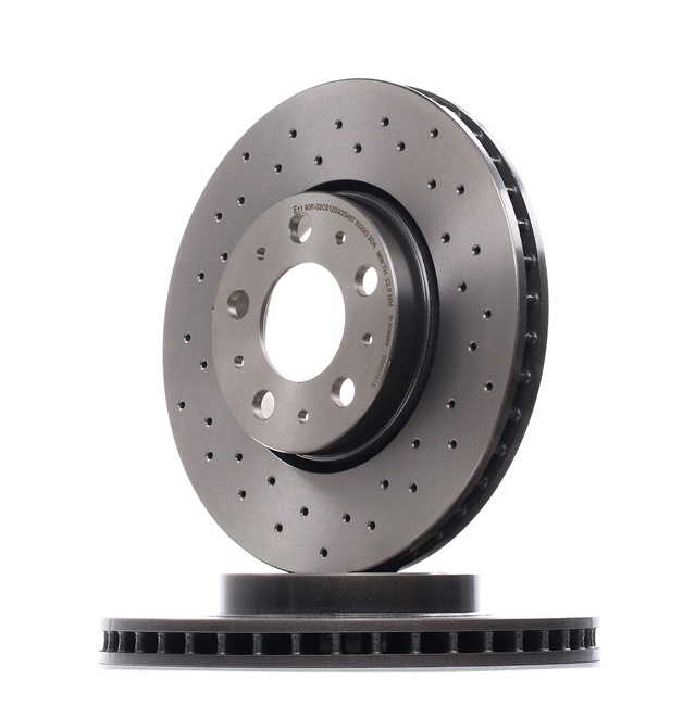 BREMBO 09.8633.1X: Disc de frână Ř: 286mm, perforat/ventilat interior, Ř: 286mm, acoperit (cu un strat protector), cu suruburi XTRA LINE