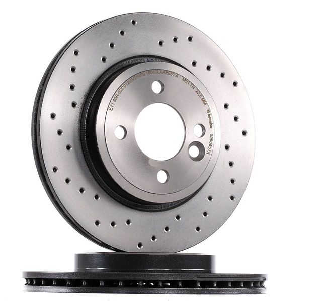 BREMBO 09.8655.1X: Bremsscheibe Ø: 276mm, gelocht/innenbel., Ø: 276mm, beschichtet XTRA LINE