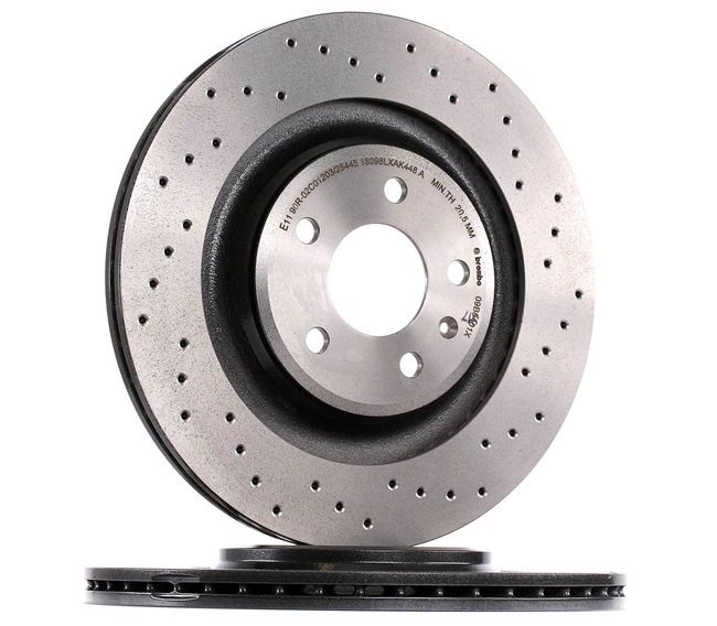 BREMBO 09.B040.1X: Bremsscheibe Ø: 330mm, gelocht/innenbel., Ø: 330mm, beschichtet, mit Schrauben XTRA LINE