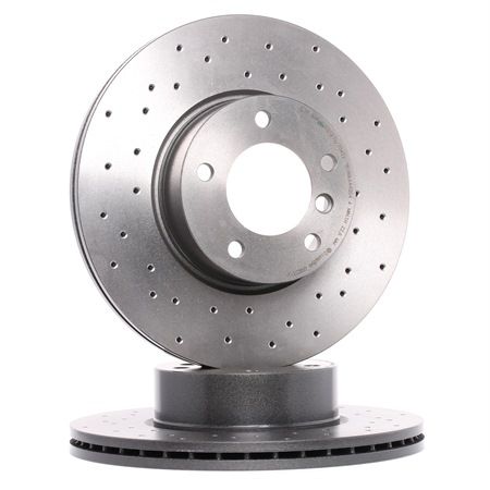 BREMBO 09.B337.2X: Brzdový kotúč Ø: 312mm, dierované/s vnútorným chladením, Ø: 312mm, potiahnutá, so skrutkami XTRA LINE