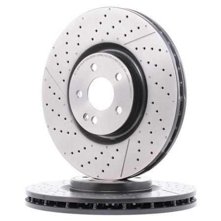BREMBO 09.B913.11: Bremsscheibe Ø: 350mm, innenbelüftet, geschlitzt/gelocht, Ø: 350mm, beschichtet, mit Schrauben COATED DISC LINE