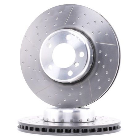 BREMBO 09.C398.13: Bremsscheibe Ø: 340mm, innenbelüftet, geschlitzt/gelocht, zweiteilige Bremsscheibe, Aluminium-Bremsscheibentopf, Ø: 340mm, beschichtet, mit Schrauben TWO-PIECE DISCS LINE