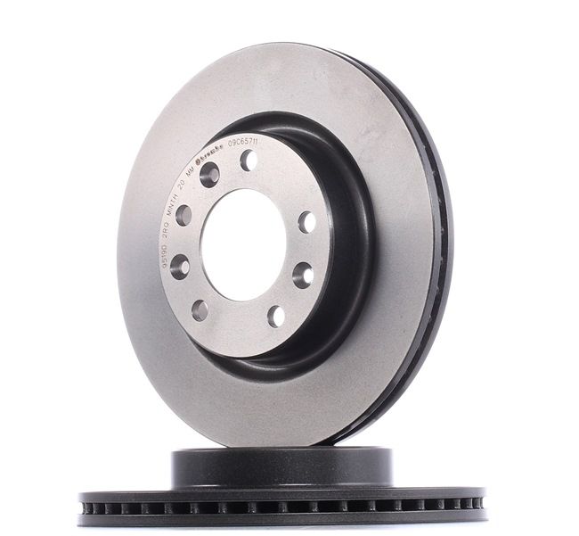 BREMBO 09.C657.11: Bremsscheibe Ø: 266mm, innenbelüftet, Ø: 266mm, beschichtet, mit Schrauben COATED DISC LINE