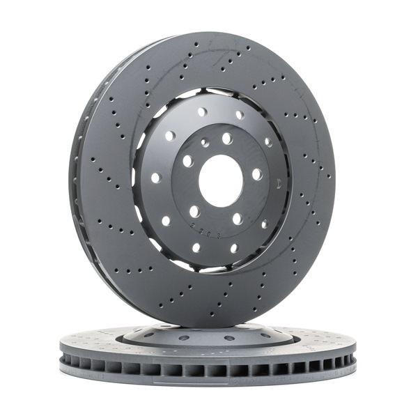 ZIMMERMANN 100.3382.70: Disc de frână Ř: 390mm, ventilat, perforat, disc de frână din două părți, disc de frână flotant, Disc de frână tip oală din aluminiu, Ř: 390mm, acoperit (cu un strat protector) FORMULA Z COAT Z