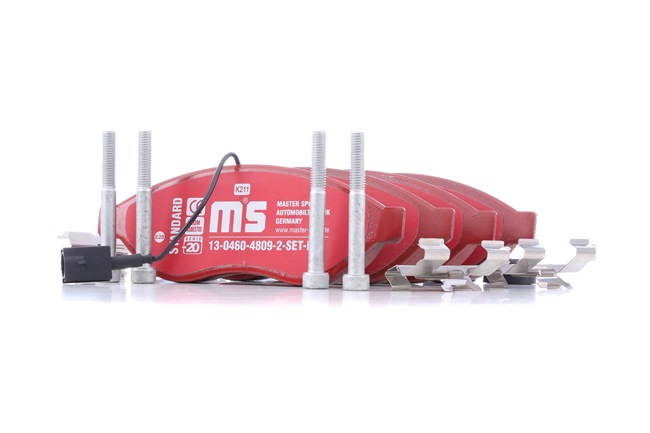 MASTER-SPORT 13046048092-SET-MS: Juego de pastillas de freno HD Long Drive Eje delantero, Chapa antichirridos