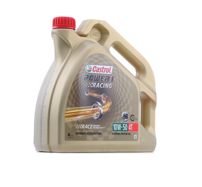 CASTROL 15048E: Aceite de motor 4L, 10W-50 Power 1, Racing 4T