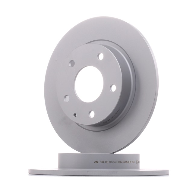 ATE 24.0109-0181.1: Bremsscheibe Ø: 265,0mm, voll, Ø: 265,0mm, beschichtet