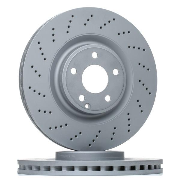 ATE 24.0132-0180.1: Bremsscheibe Ø: 344,0mm, gelocht/innenbel., Ø: 344,0mm, beschichtet, mit Schrauben
