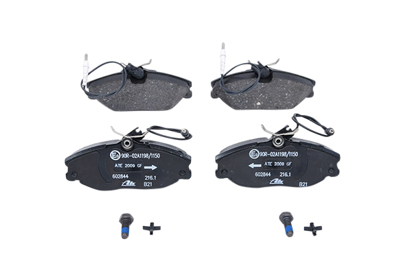 ATE 13.0460-2844.2: Juego de pastillas de freno con accesorios, con tornillos pinza freno