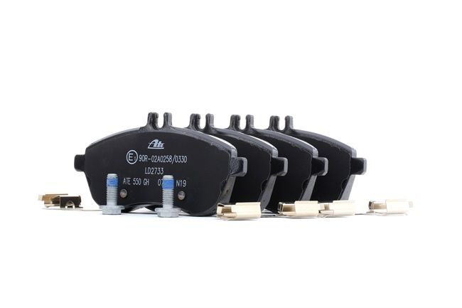 ATE 13.0470-2733.2: Juego de pastillas de freno con accesorios, con tornillos pinza freno Ceramic