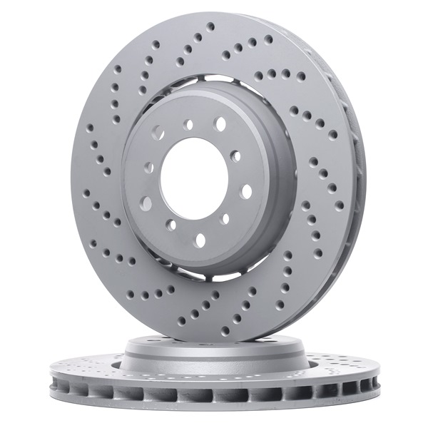 ATE 24.0128-0206.2: Disco de freno Ø: 325,0mm, disco de freno de dos piezas, perforado/ventil. int., Ø: 325,0mm, revestido, con tornillos