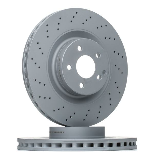 ATE 24.0132-0138.1: Bremsscheibe Ø: 350,0mm, gelocht/innenbel., Ø: 350,0mm, beschichtet, mit Schrauben
