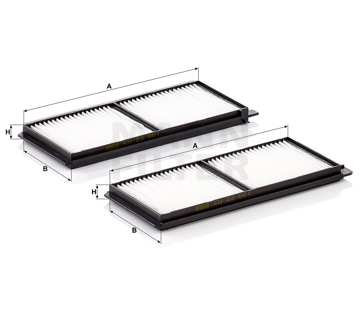 MANN-FILTER CU 23 001-2: Filtru, aer habitaclu Filtru de particule