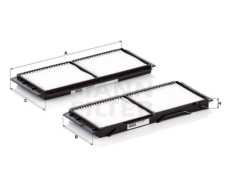 MANN-FILTER CU 26 008-2: Filtrs, Salona telpas gaiss Daļiņu filtrs