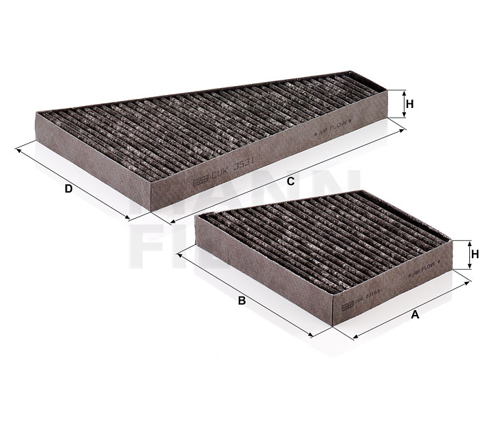 MANN-FILTER CUK 35 000-2: Filtru, aer habitaclu Filtru carbon activ