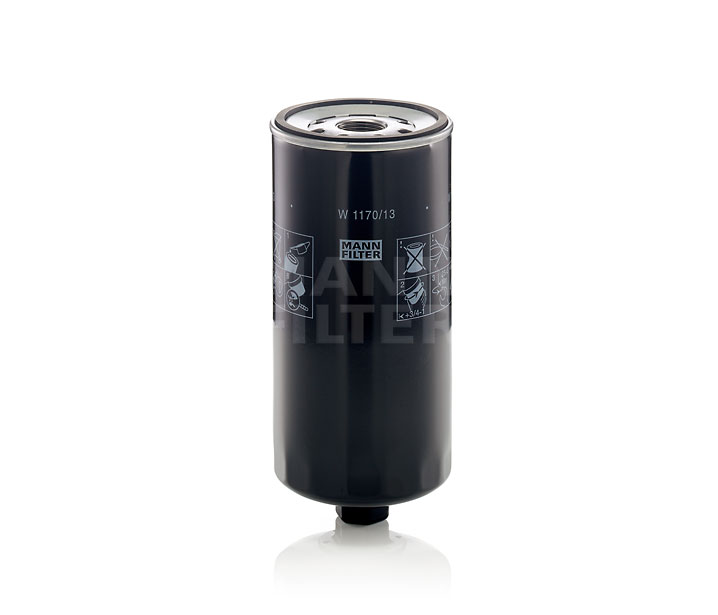 MANN-FILTER W 1170/13: Õlifilter koos kahe tagasijooksuklapiga