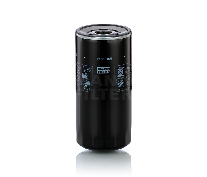 MANN-FILTER W 1170/5: Õlifilter koos kahe tagasijooksuklapiga