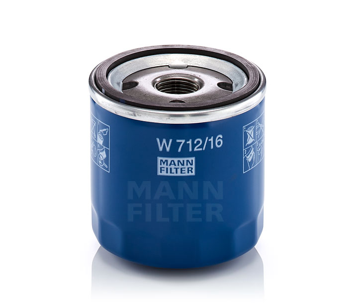 MANN-FILTER W 712/16: Filtro olio con una valvola blocco arretramento
