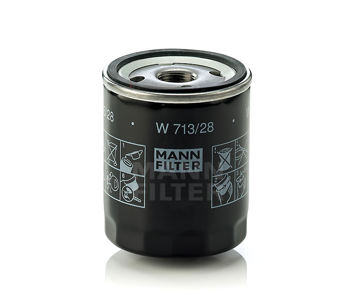 MANN-FILTER W 713/28: Filtre à huile avec un clapet de non retour