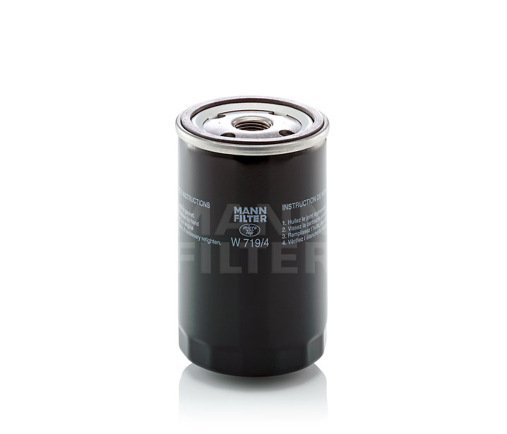 MANN-FILTER W 719/4: Ölfilter mit einem Rücklaufsperrventil