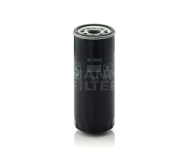 MANN-FILTER W 735/2: Oliefilter Met een terugloopbeveiligingskleppen