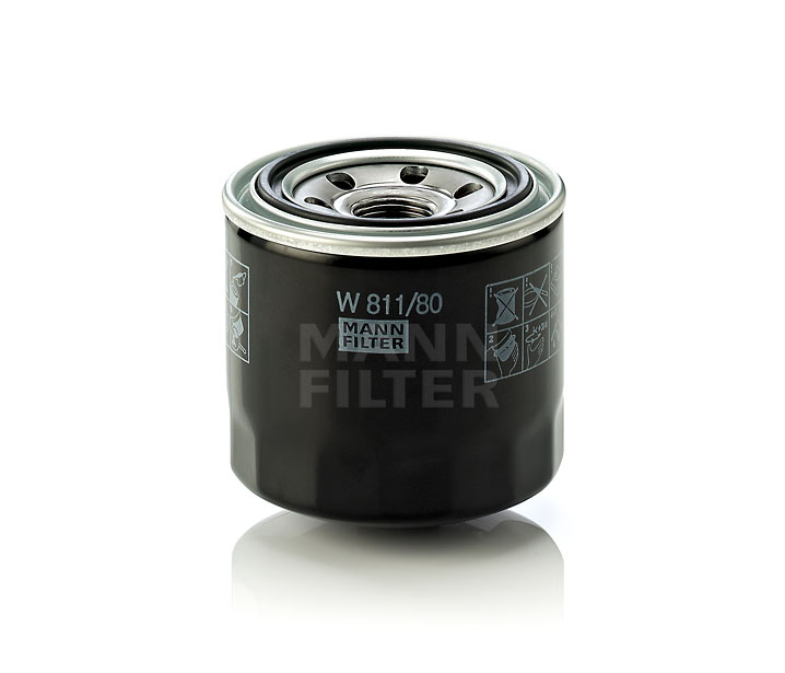 MANN-FILTER W 811/80: Filtro olio con una valvola blocco arretramento