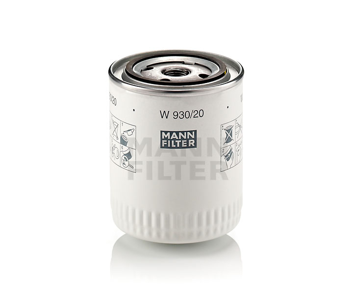 MANN-FILTER W 930/20: Oliefilter Met een terugloopbeveiligingskleppen