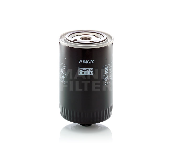 MANN-FILTER W 940/20: Filtre à huile avec deux clapets de non retour