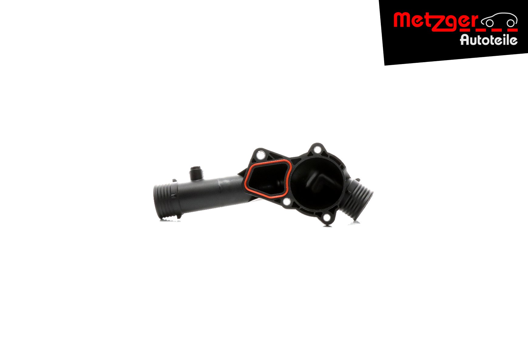 METZGER 4010054: Kühlmittelflansch Zylinderkopf, stirnseitig, Thermostat, mit Dichtung, ohne Thermostat