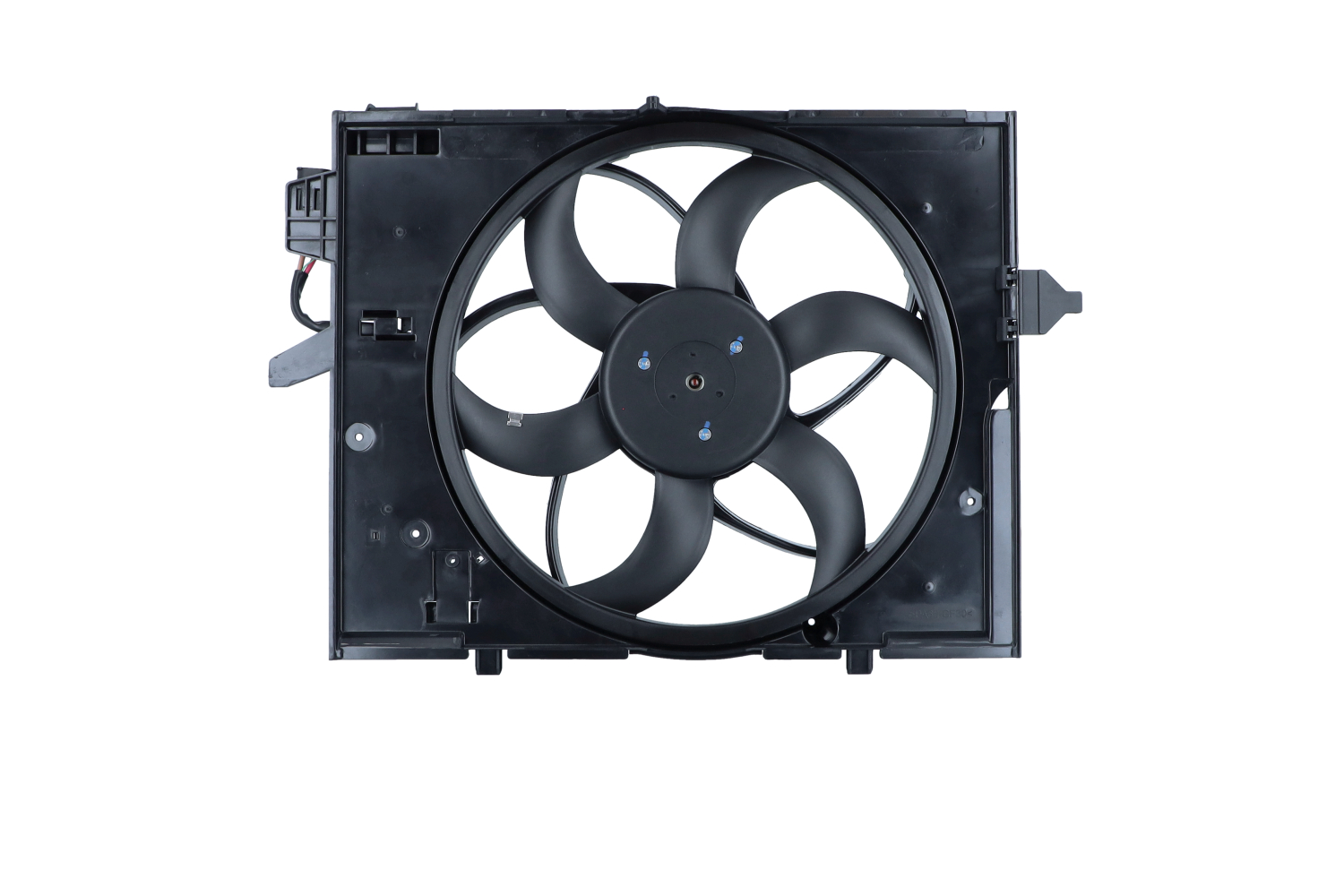 NRF 47212: Kühlerlüfter 490mm, mit Steuergerät, mit Kühlerlüfterrahmen (Zarge), bürstenloser Motor