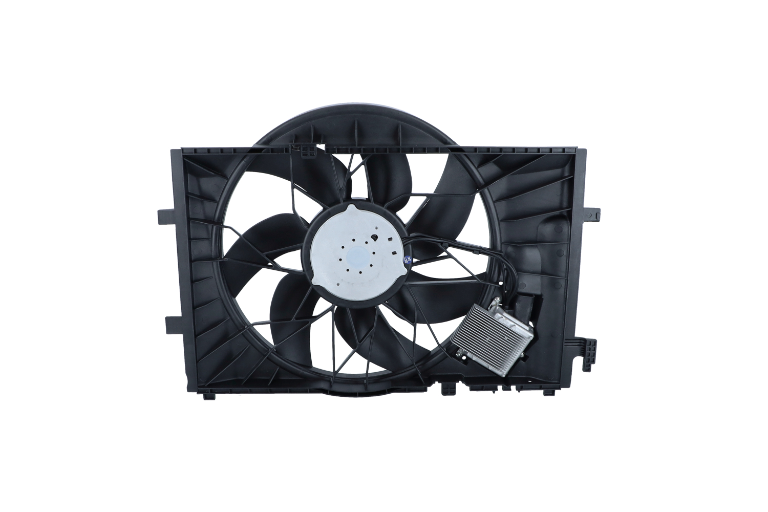 NRF 47293: Ventilátor chladenia motora 482mm, s riadiacou jednotkou, s ramikom vetraka chaldica, bezkefkovy motor
