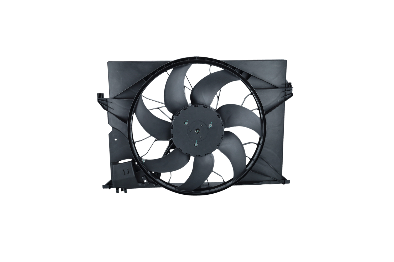 NRF 47298: Ventilator, radiator 481mm, cu unitate de control, cu rama aerisire radiator, moto fara perii