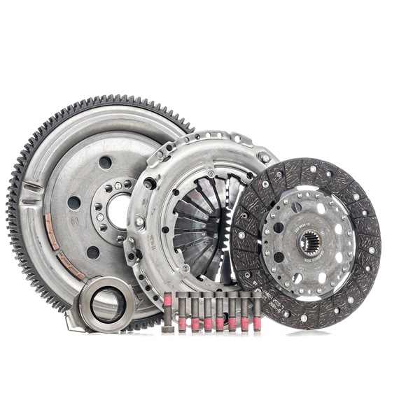 LuK 600 0014 00: Kit de embraiagem sem casquilho-guia, com rolamento de desembraiagem, com volante do motor, com jogo de parafusos, Volante do motor de duas massas com disco de encosto BR 0241