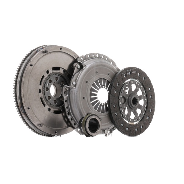 LuK 600 0025 00: Kit de embraiagem sem casquilho-guia, com rolamento de desembraiagem, com volante do motor, com jogo de parafusos, Volante do motor de duas massas sem disco de encosto RepSet DMF