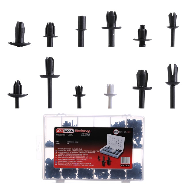 KS TOOLS 420.0920: Set clipuri sustinere, caroserie