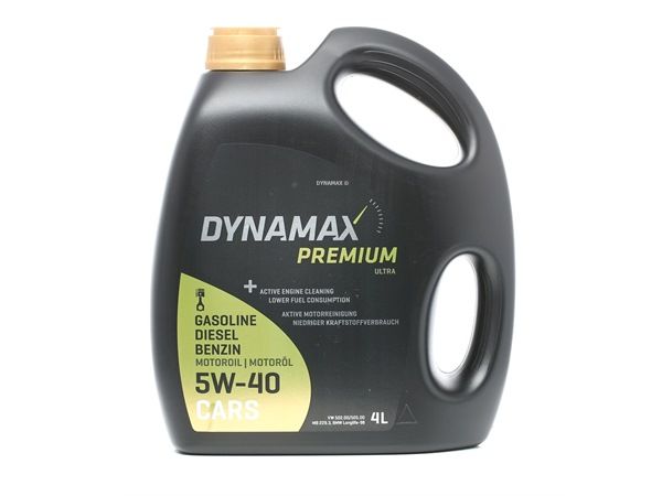 DYNAMAX 500216: Mootoriõli 4l, 5W-40 Premium, Ultra